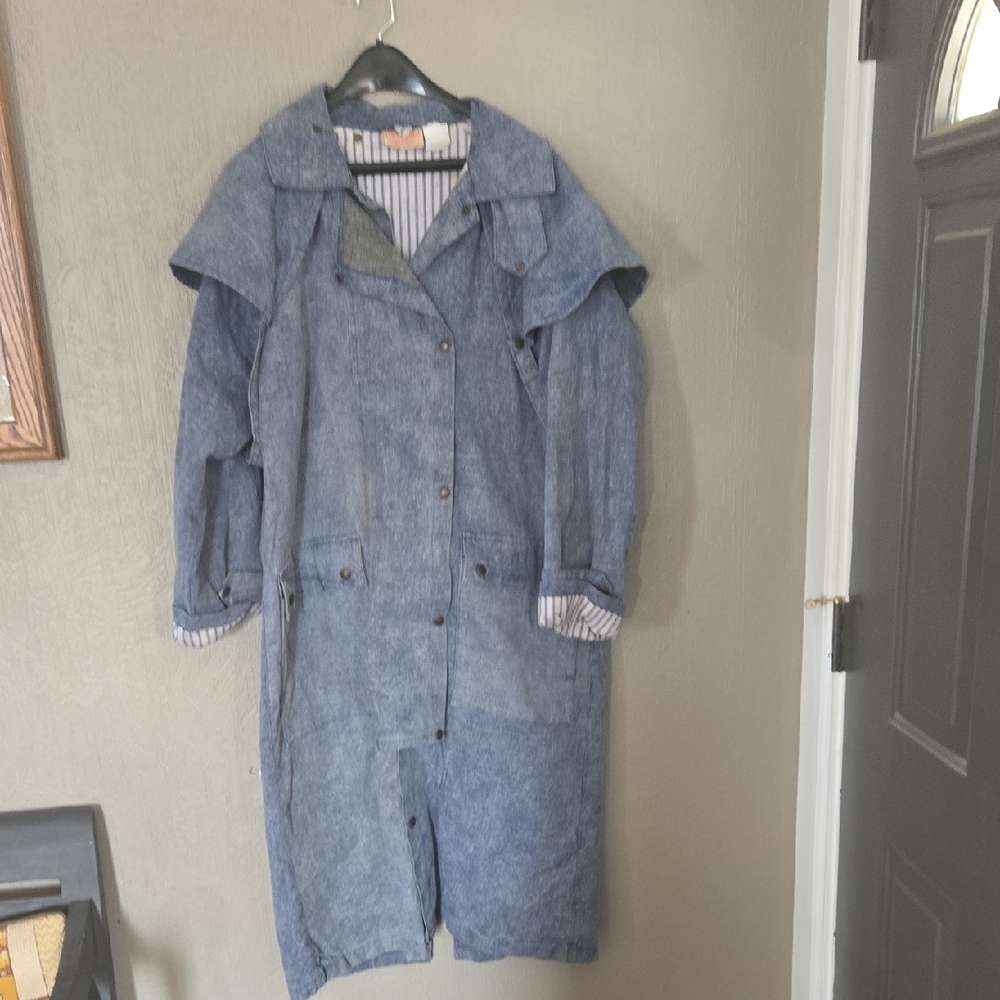 Stylish Denim Women's Trench Coat